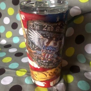 Custom’ 16 oz,distressed 2 Amendment Tumbler